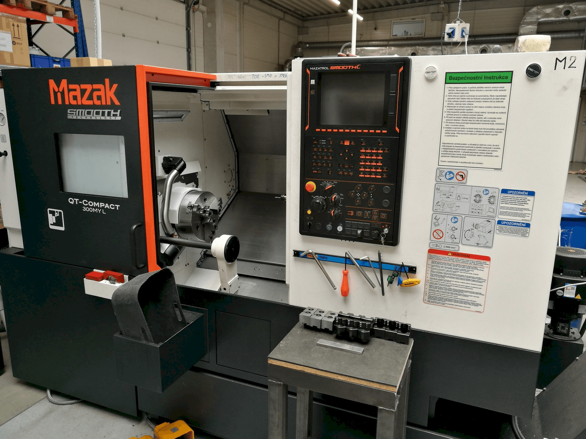 Front view of Mazak Quick Turn Compact 300MY L machine