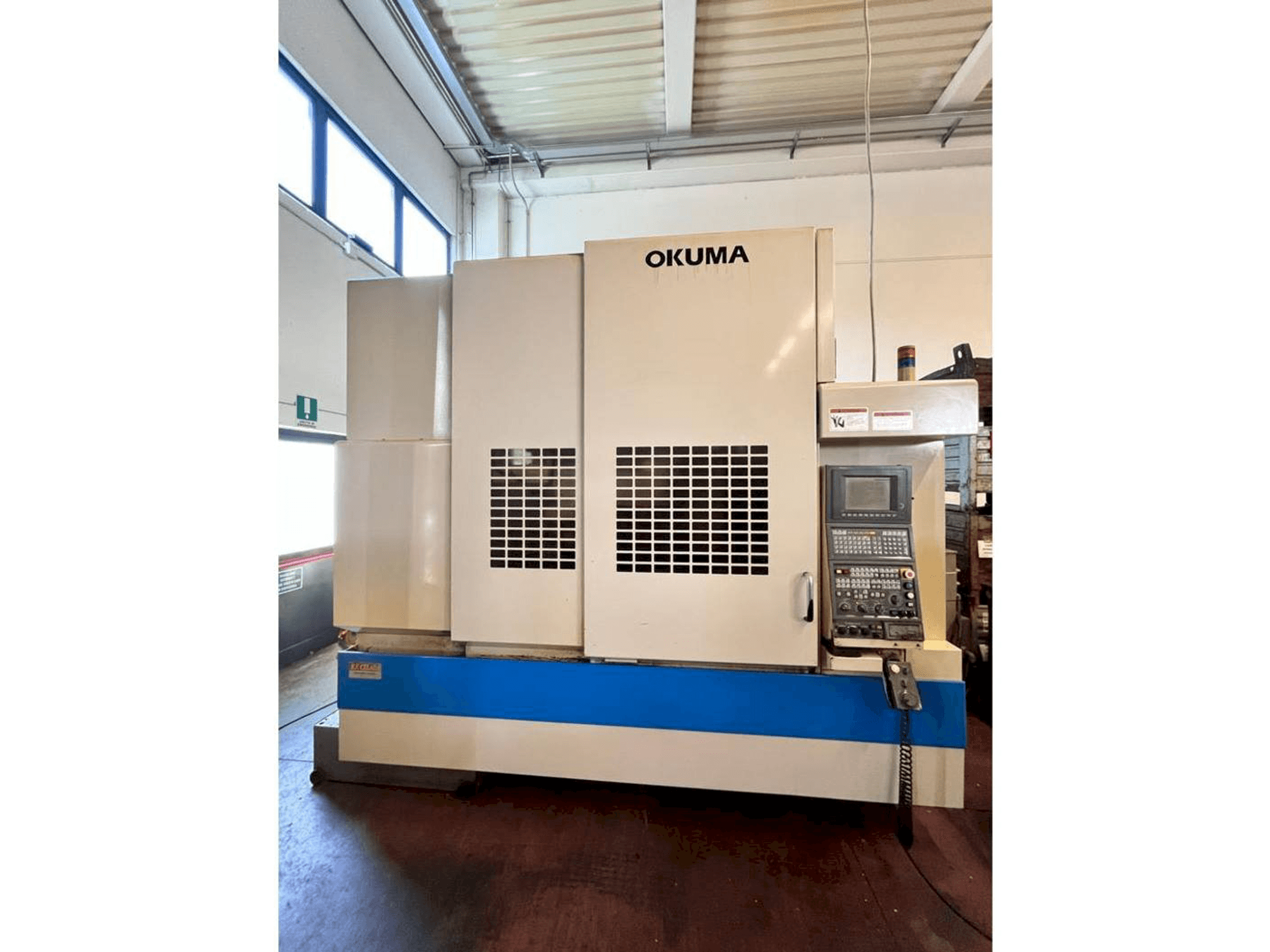 Front view of Okuma MX55 VA machine