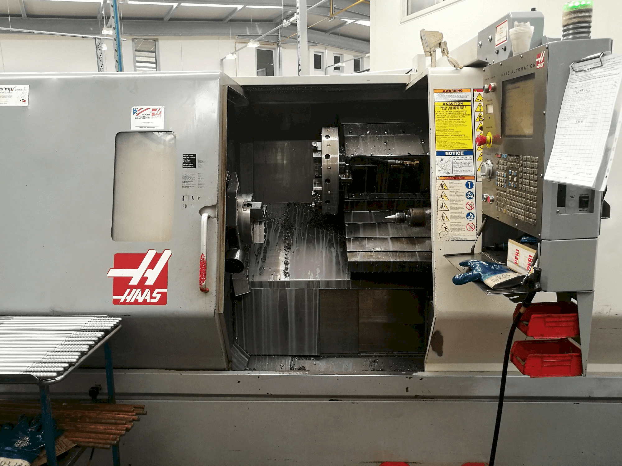 Front view of HAAS SL-30THE machine