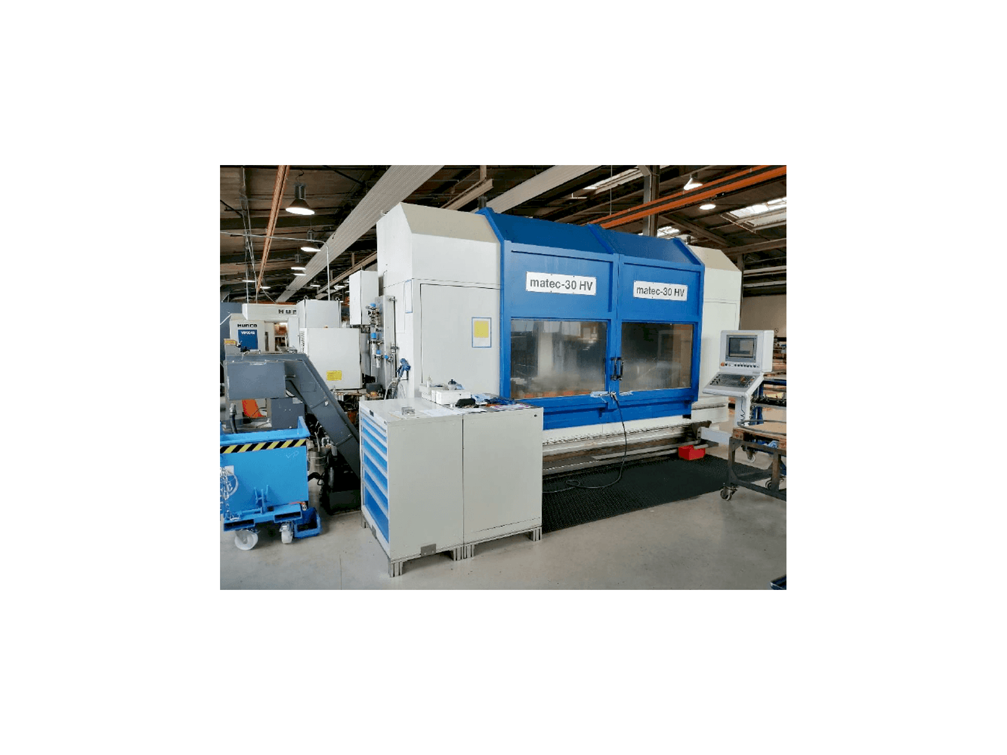 Front view of Matec 30 HV machine