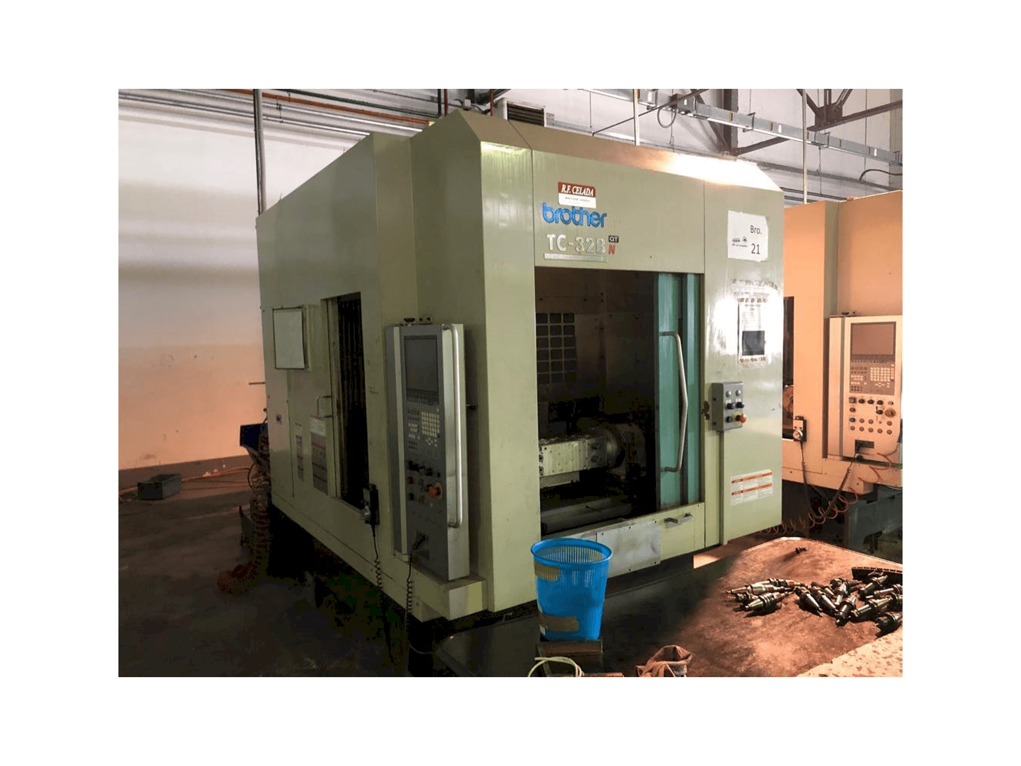 Front view of Brother TC 32B machine