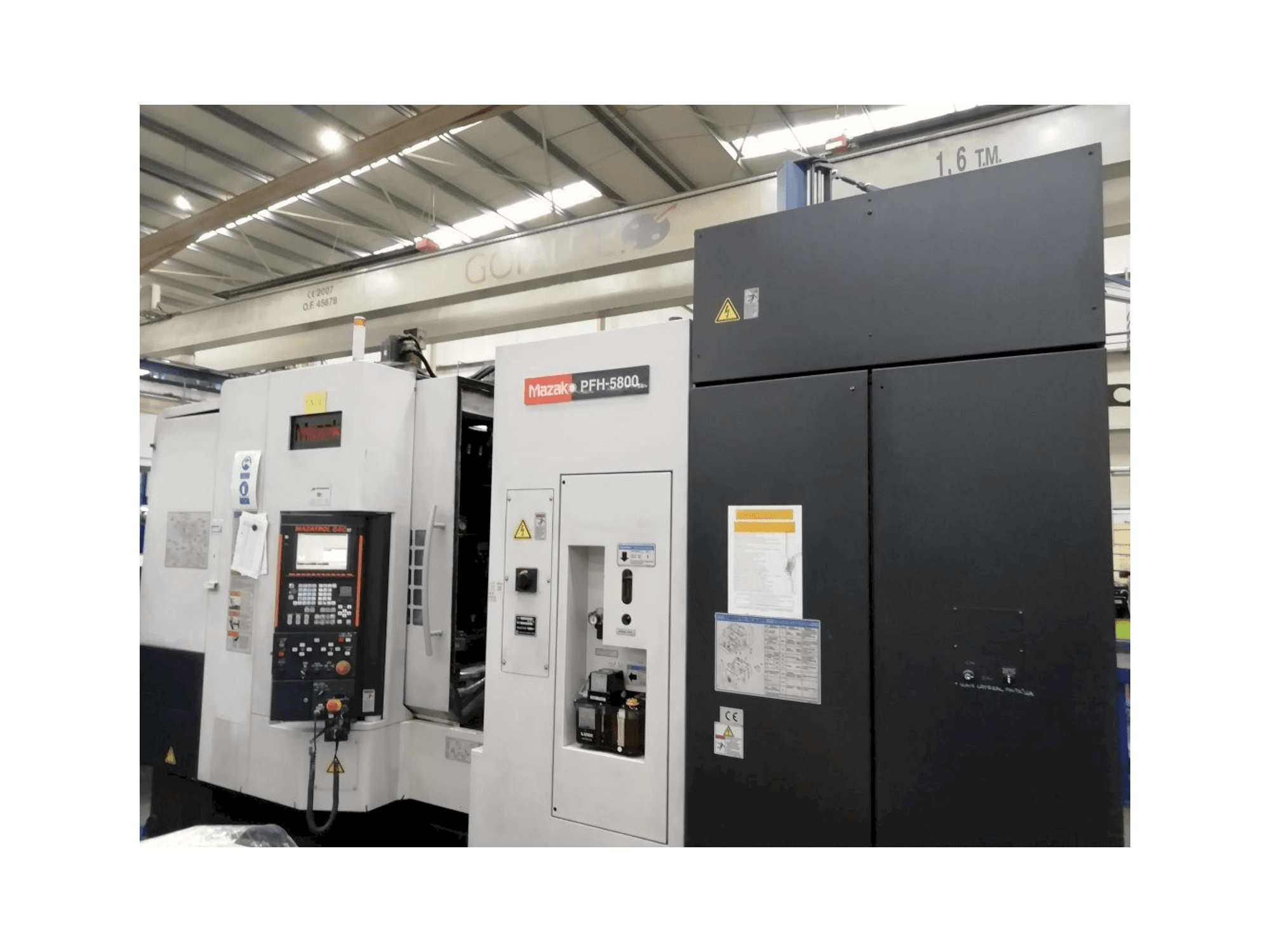 Front view of Mazak PFH 5800 machine