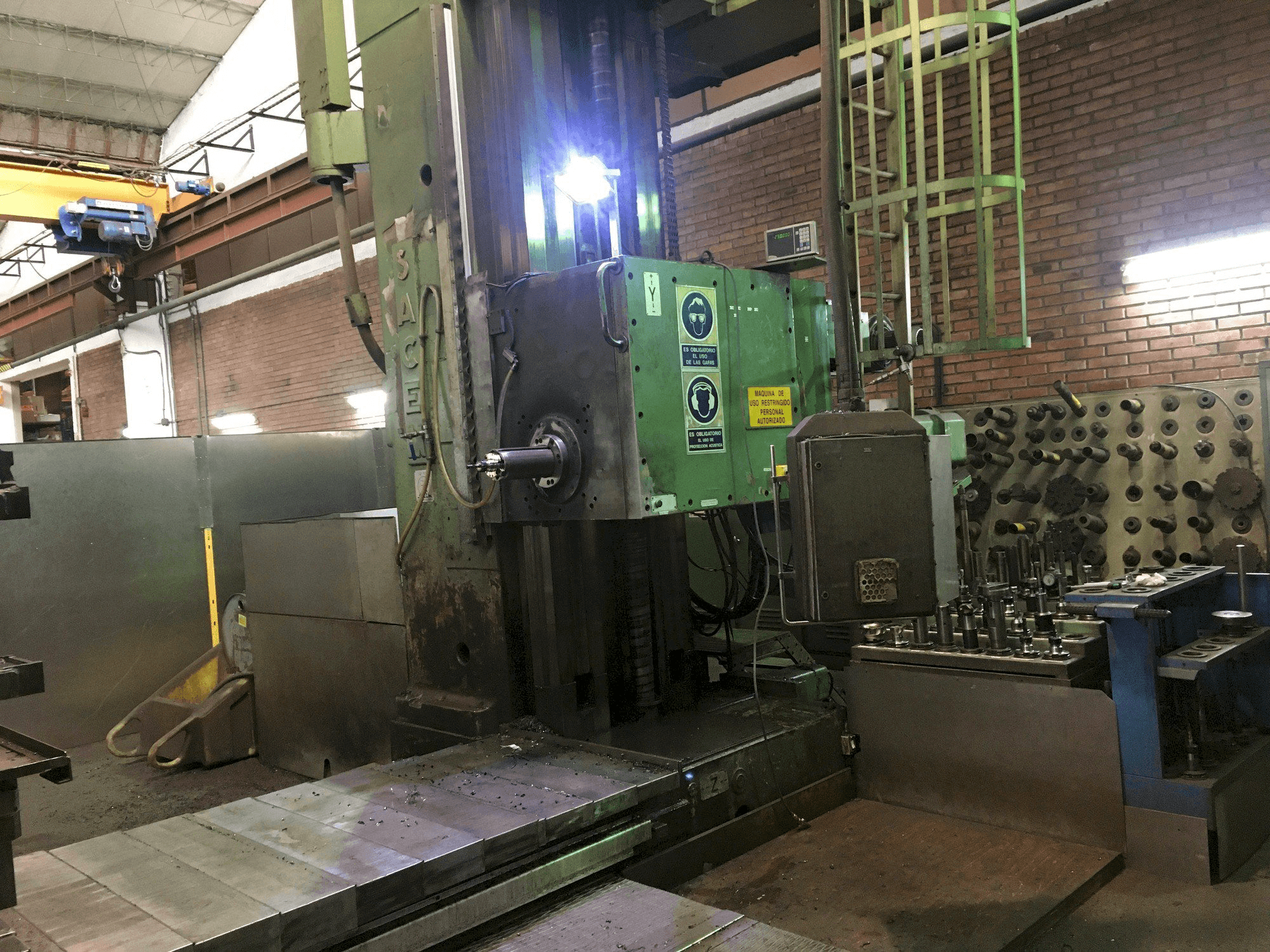 Front view of Sacem M.S.T 130 C/N machine