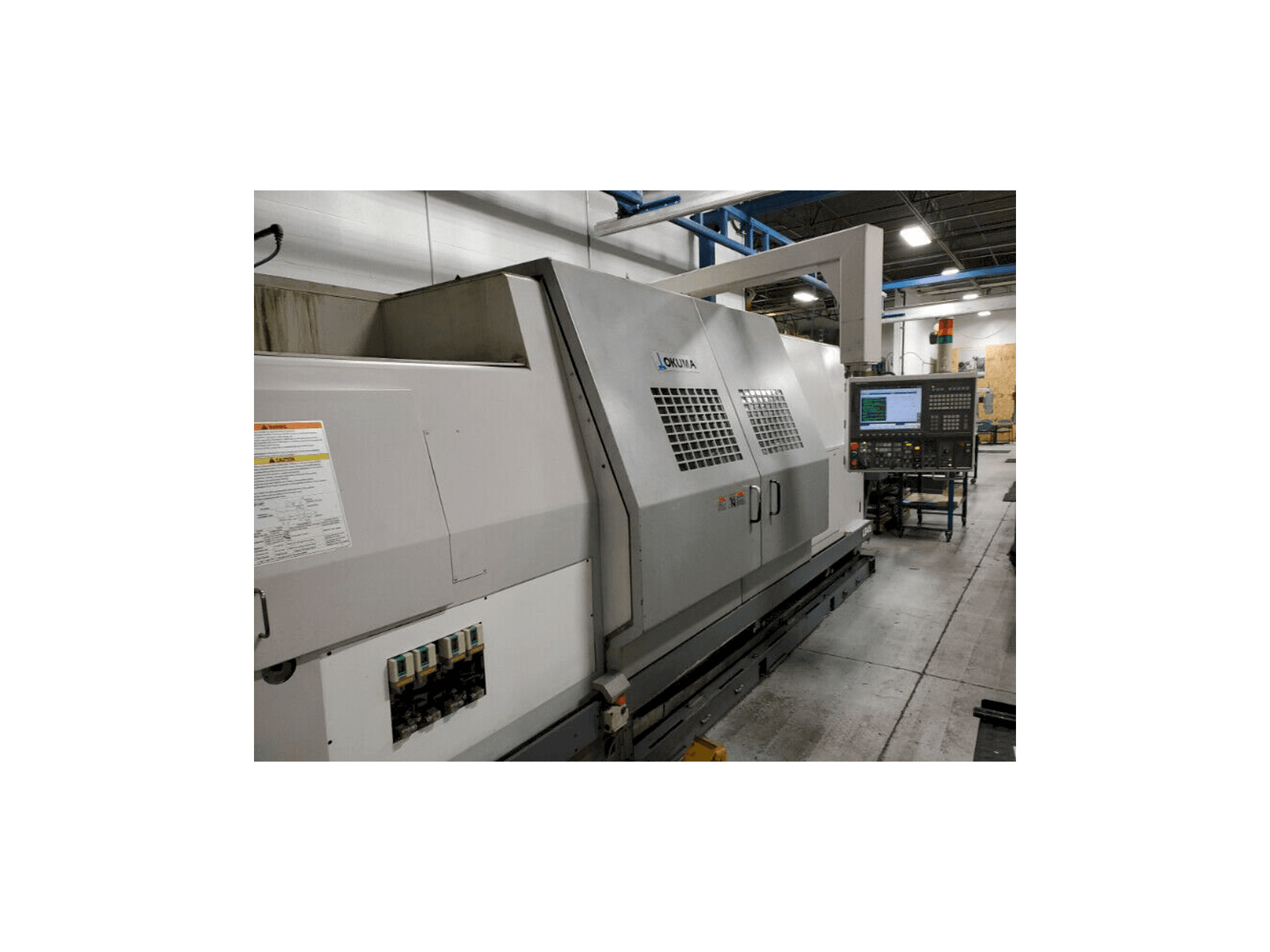 Left side view of Okuma LB45 II machine