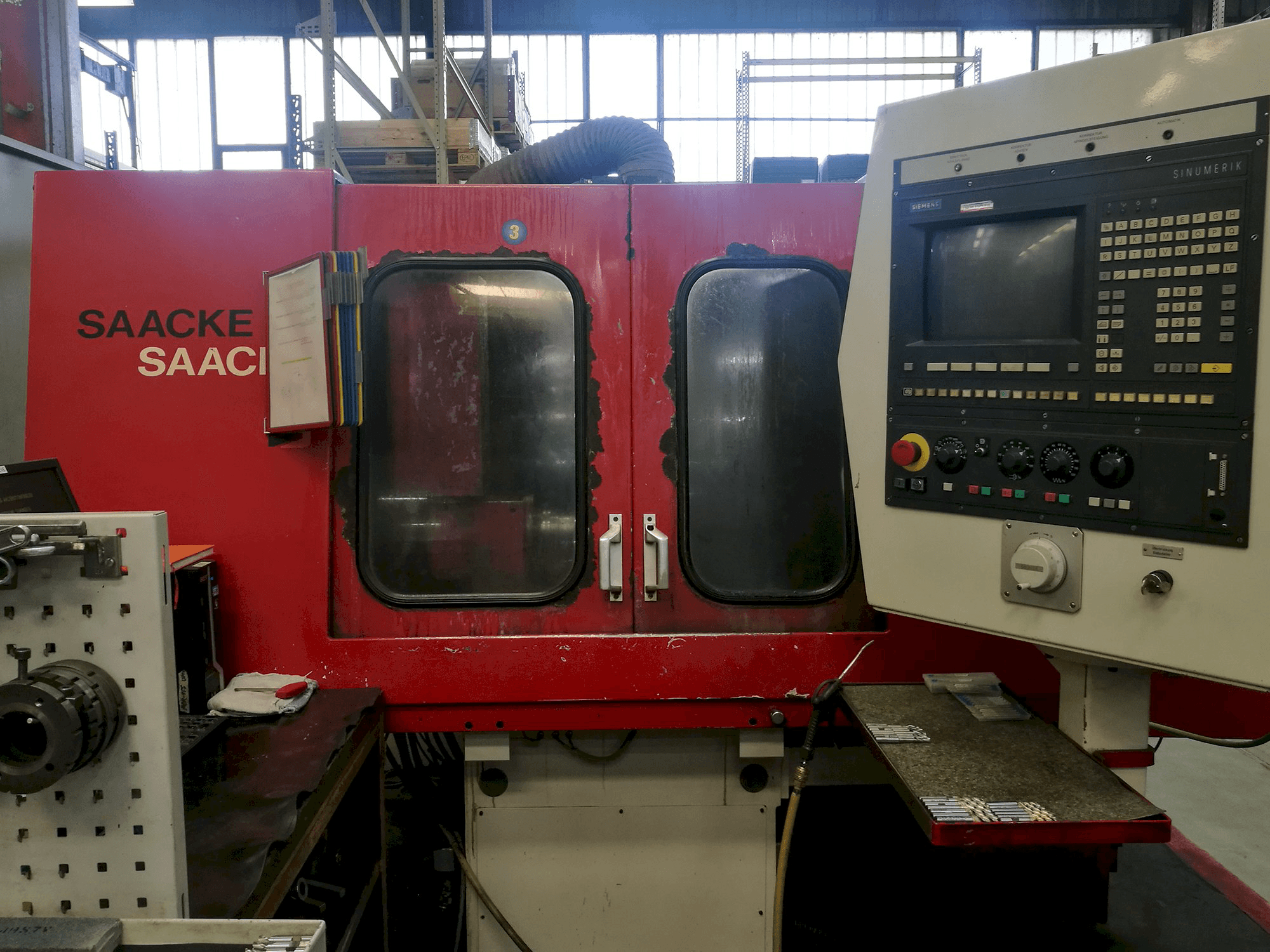 Front view of SAACKE UWII CNC Machine