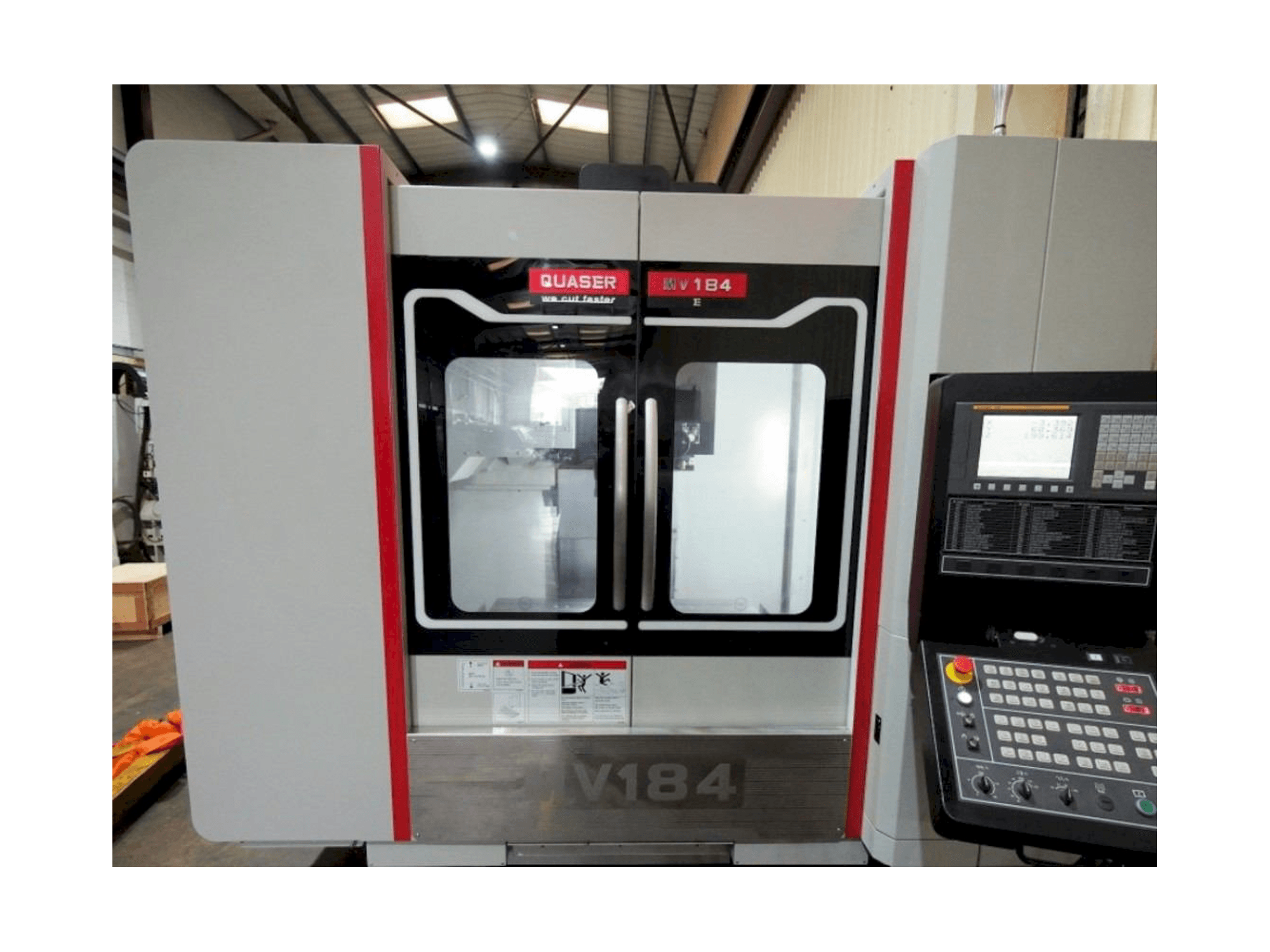 Front view of Quaser MV184E machine