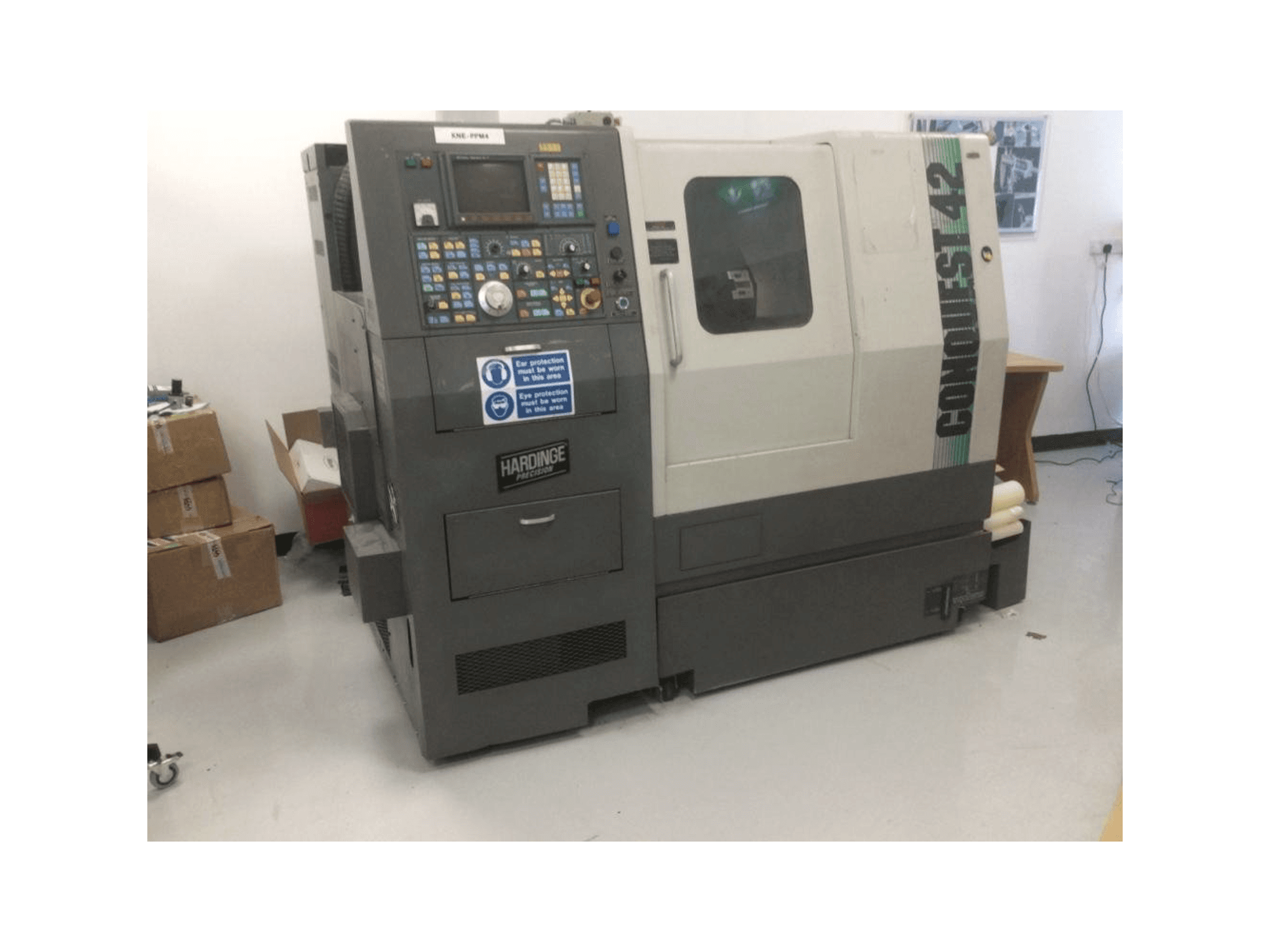 Front view of Hardinge Conquest 42 machine