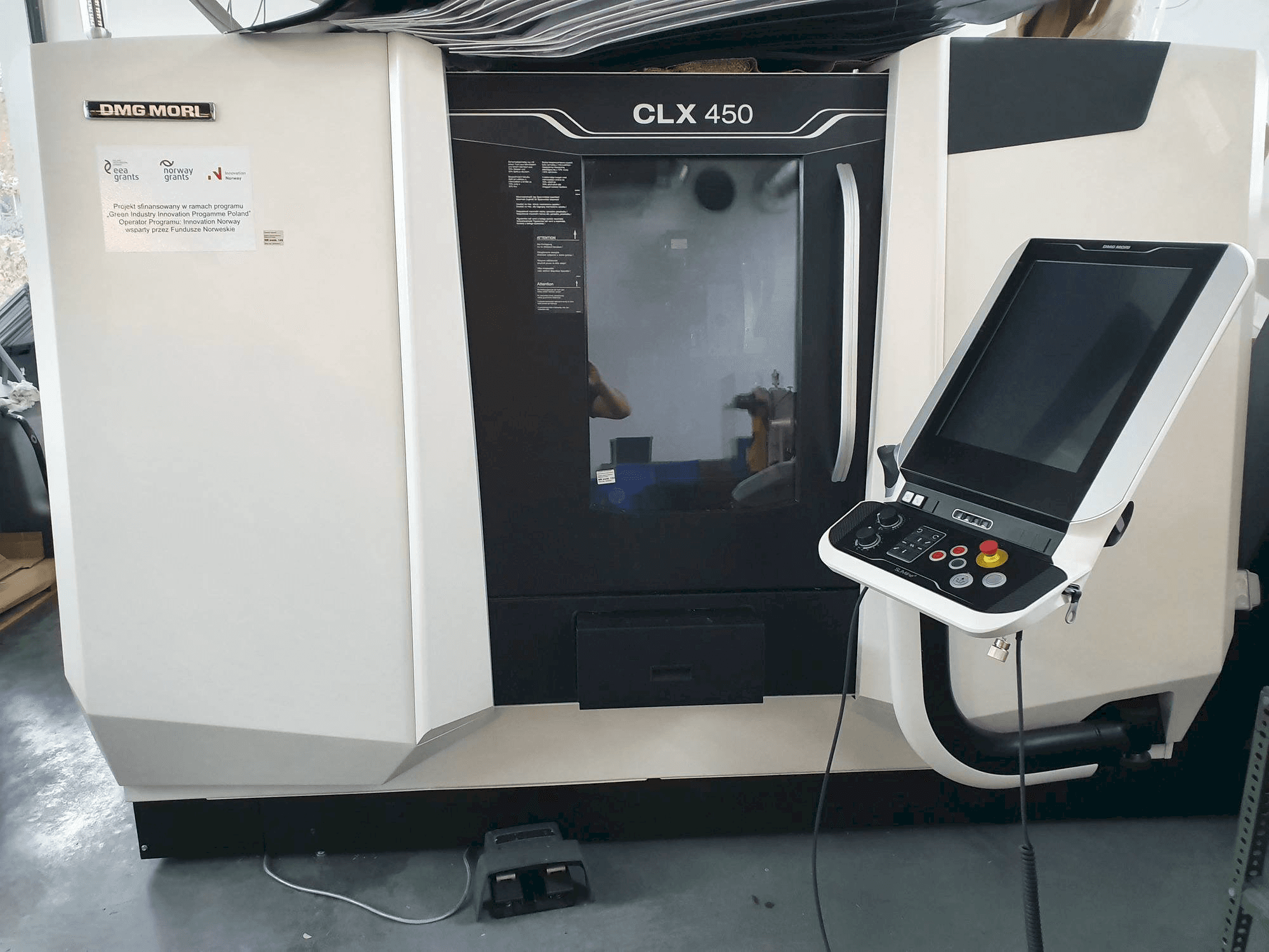 Front view of DMG MORI CLX450 machine