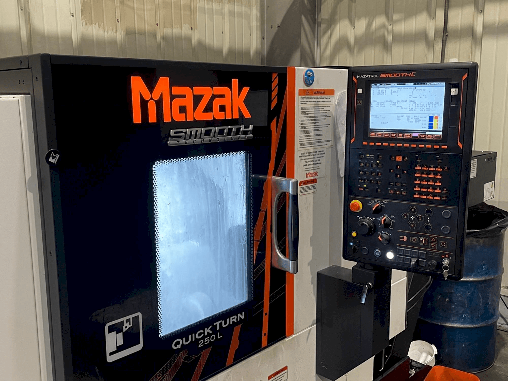 Front view of Mazak Quick Turn 250 L machine