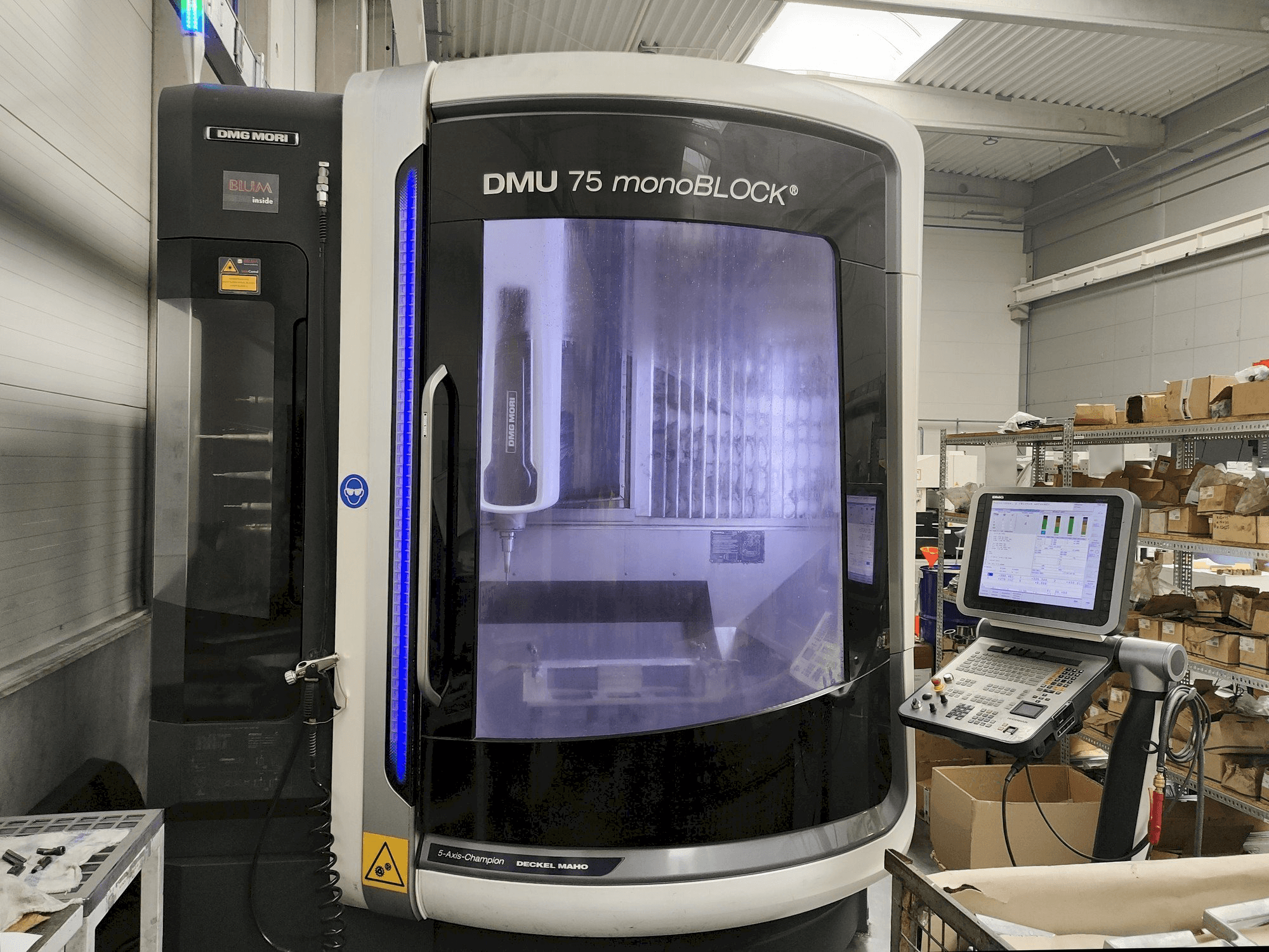 Front view of DMG MORI DMU 75 monoBLOCK machine