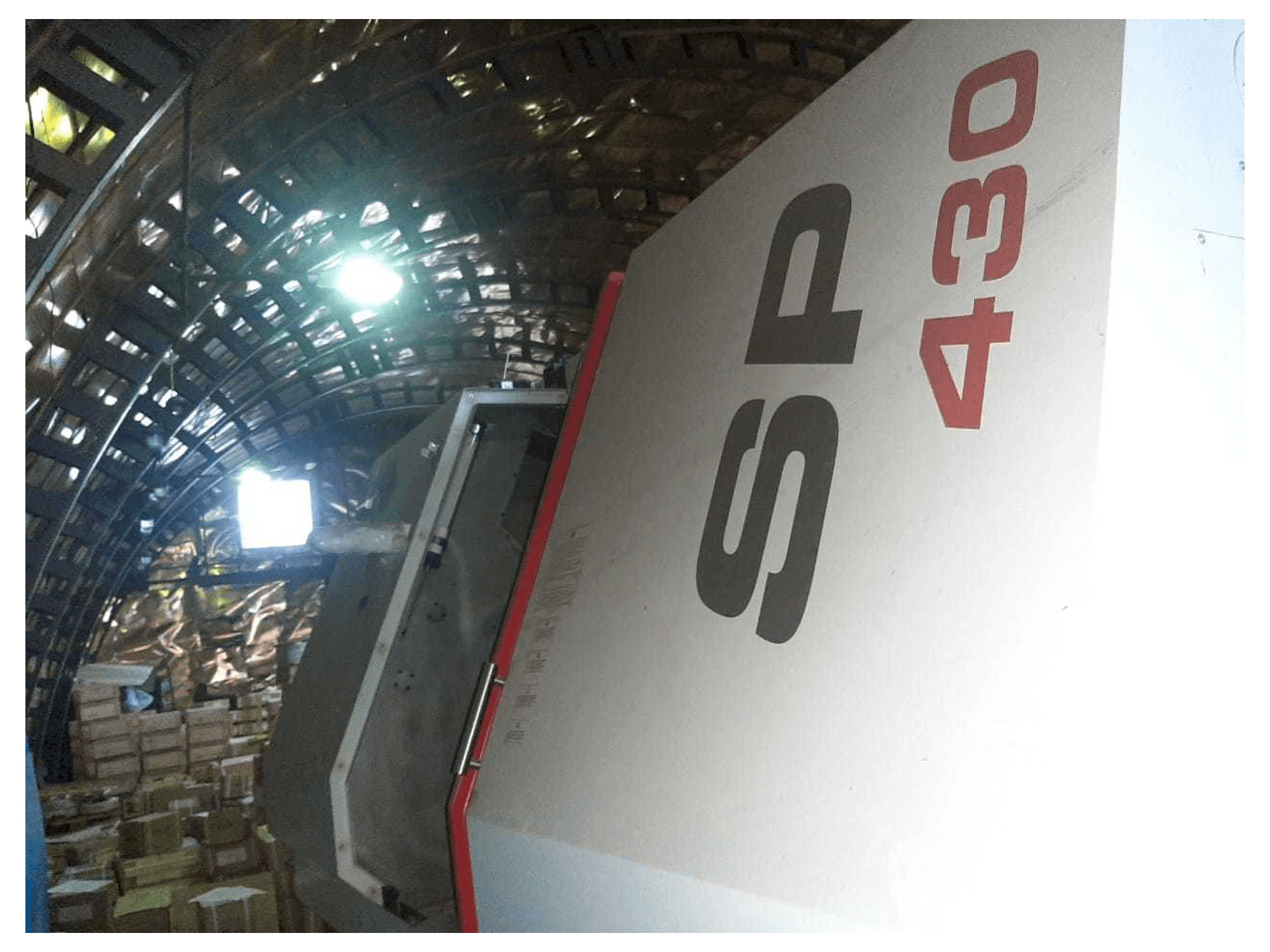 Front view of KOVOSVIT MAS SP 430 Y/L2 machine