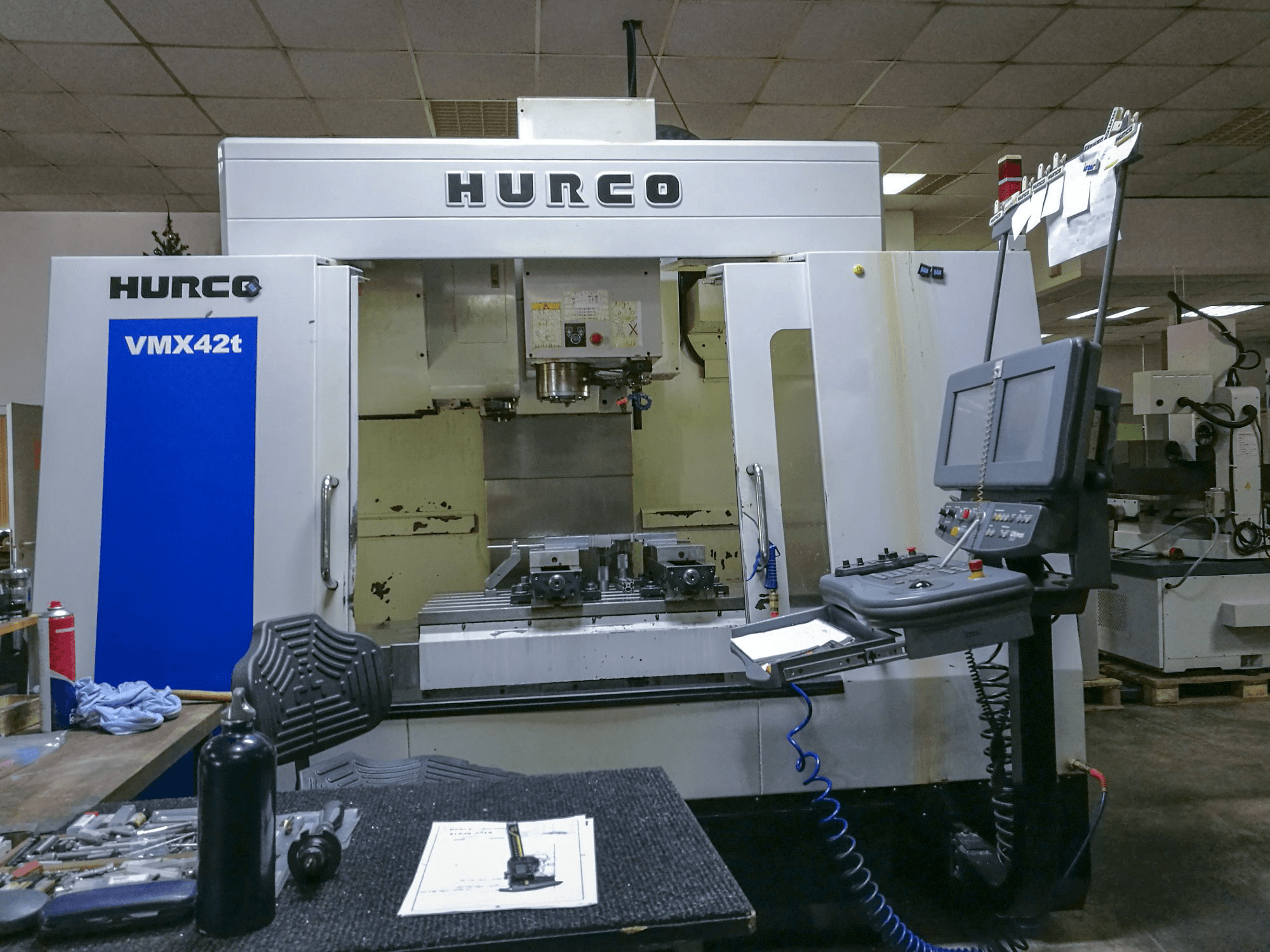 Front view of Hurco VMX42T machine