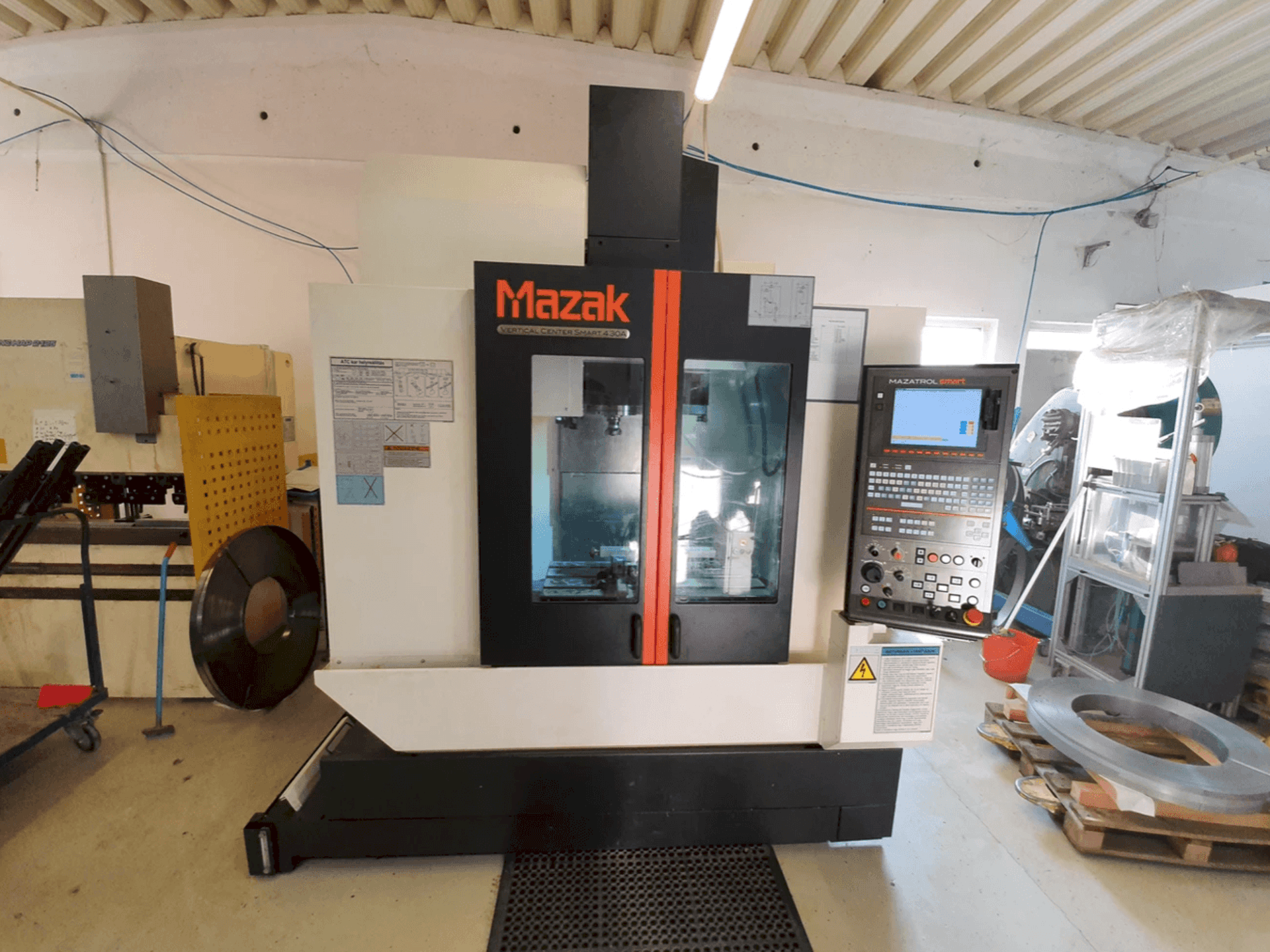 Front view of Mazak 430A machine