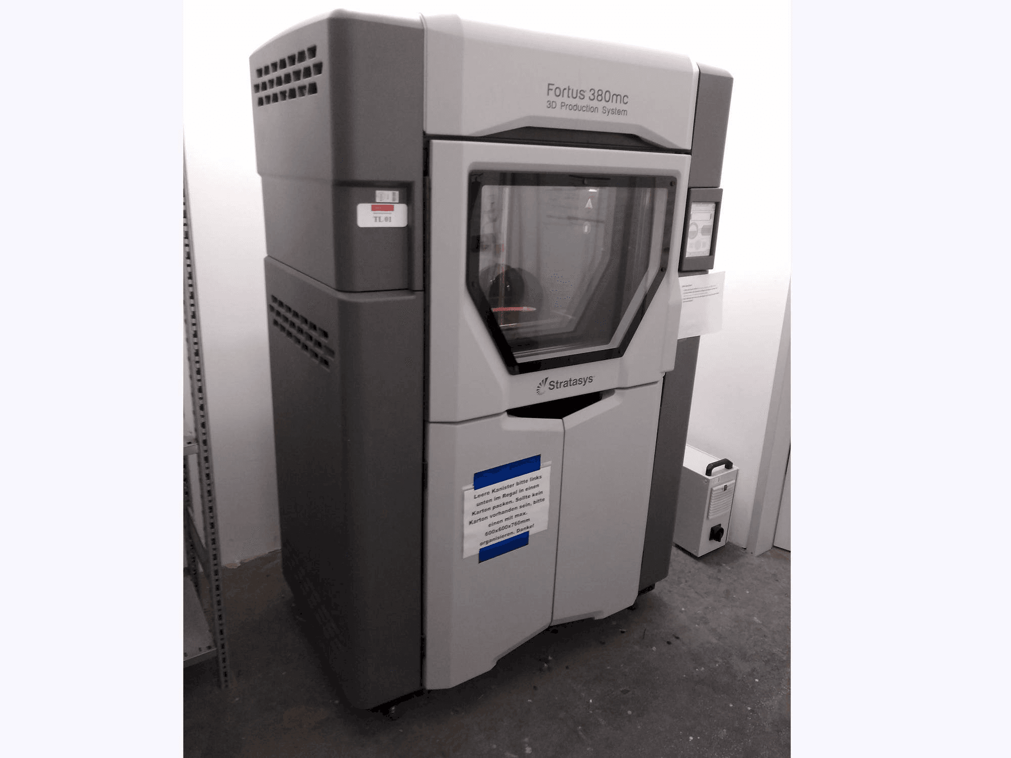 Front view of Stratasys Fortus 380MC machine