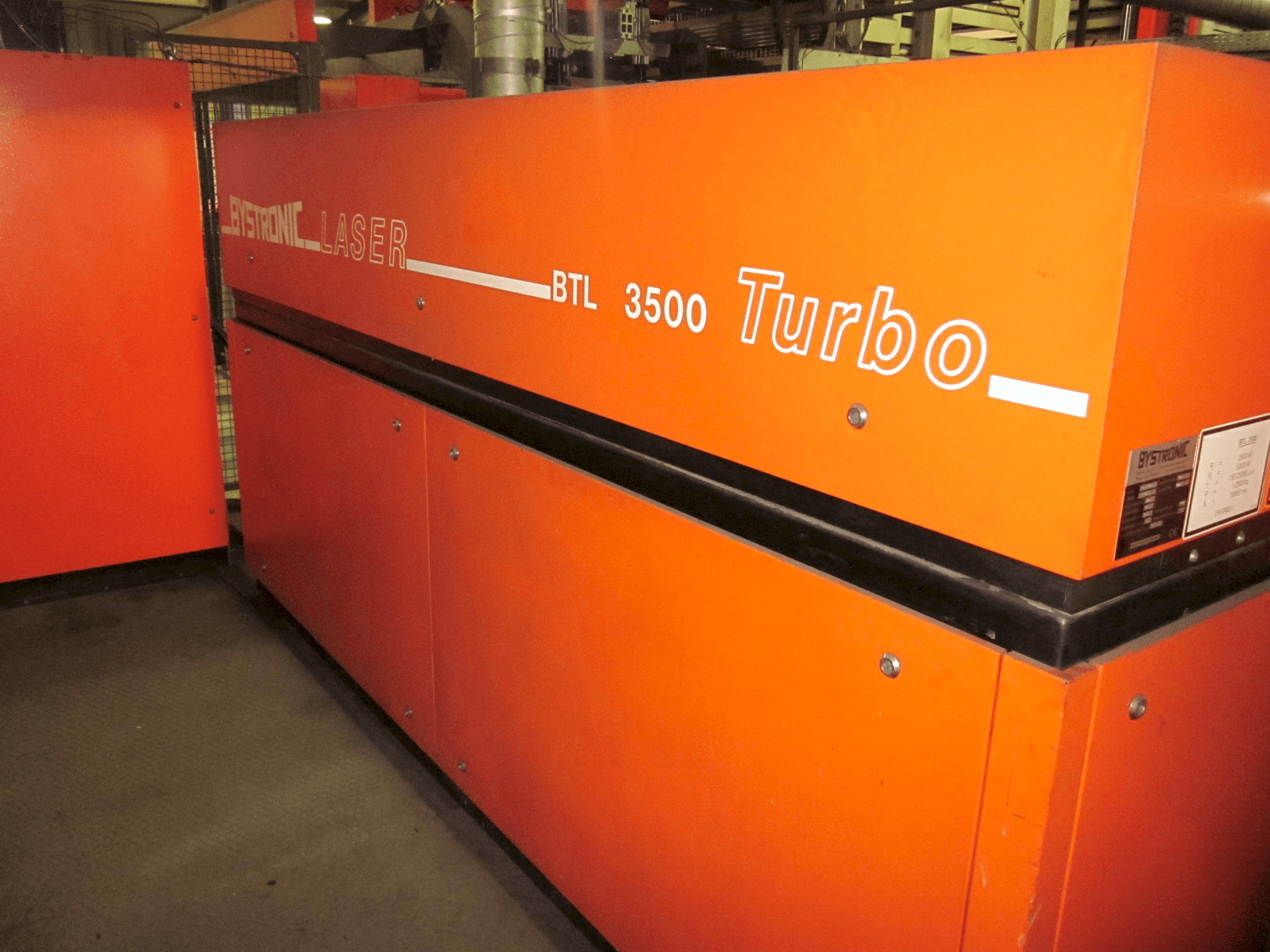 Front view of Bystronic BTLl 3500 machine