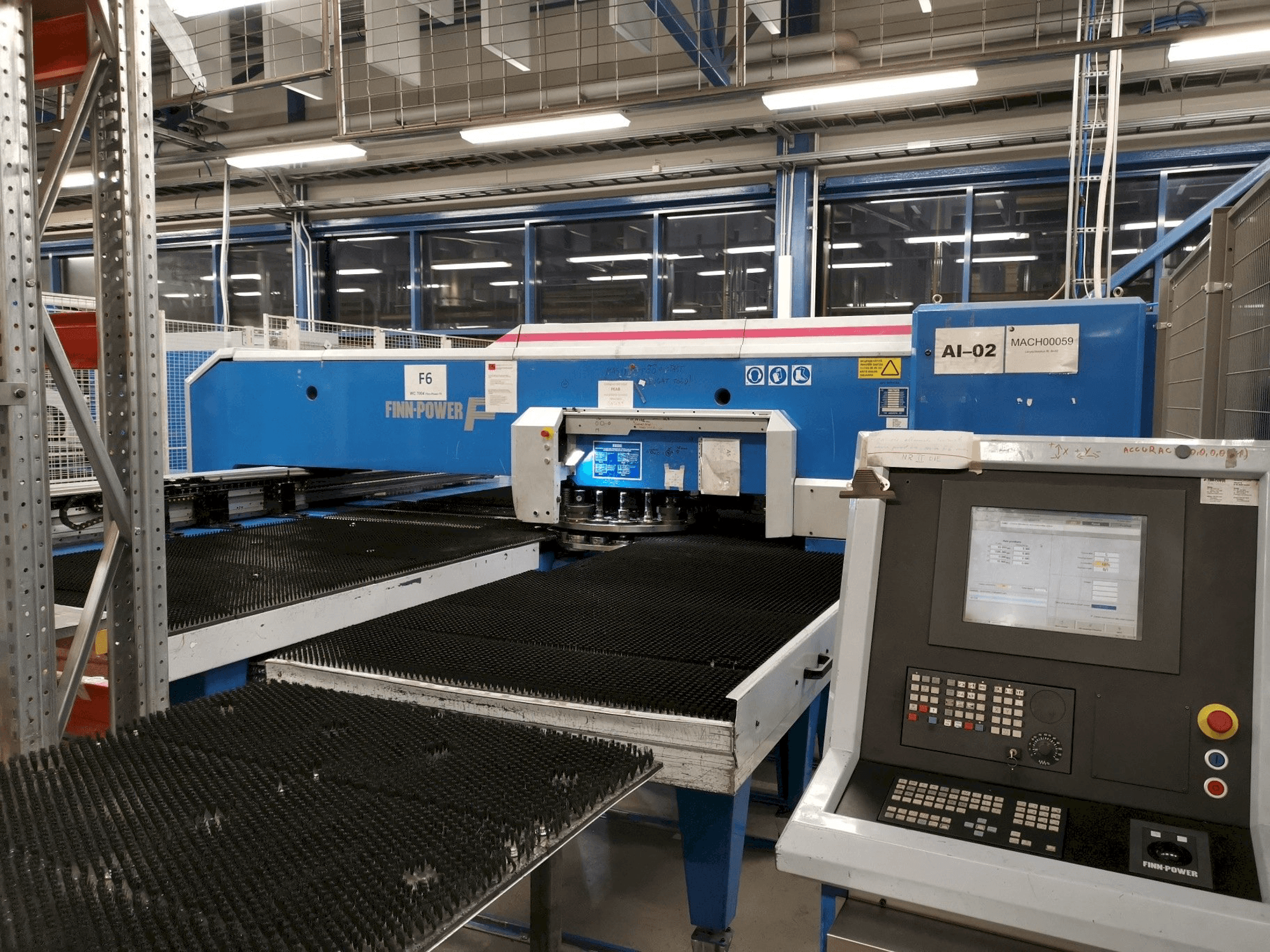 Front view of Finn-Power F6SU machine