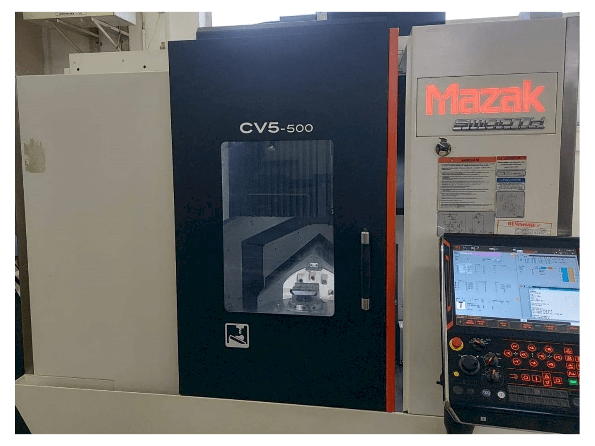 Front view of Mazak CV5-500 machine