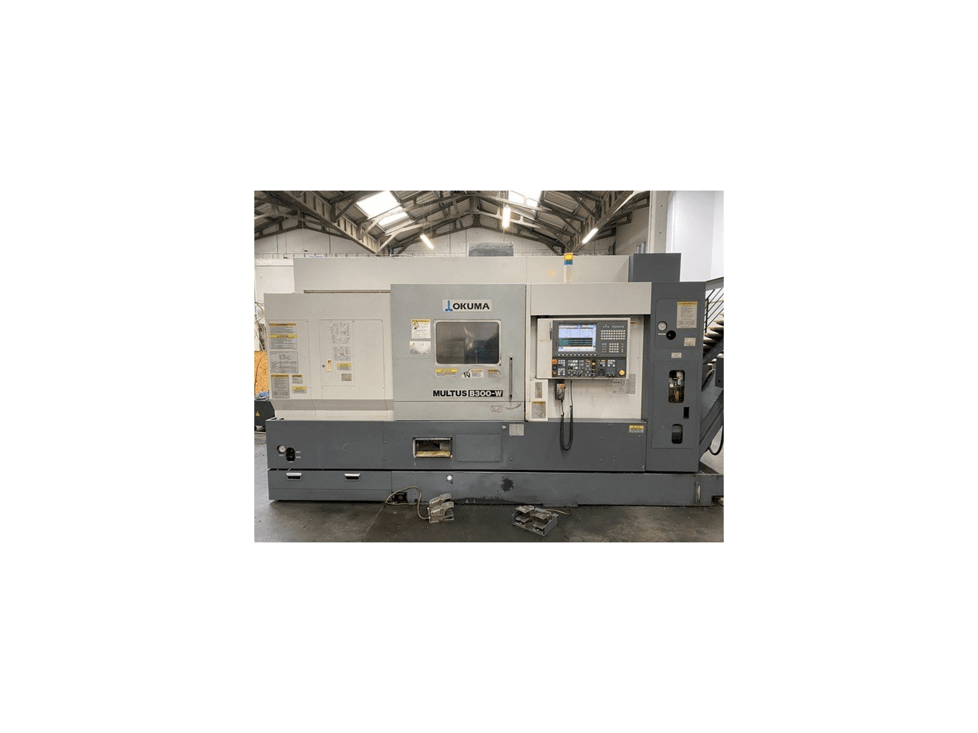Front view of Okuma MULTUS B300-W machine